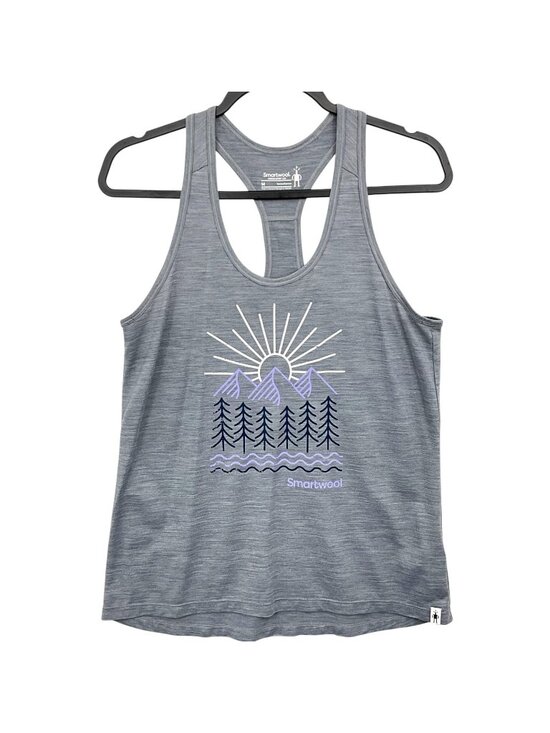 Smartwool Tops - Smartwool Merino Sport 150 Mountain Morning Tank Top Women Medium Gray Racerback